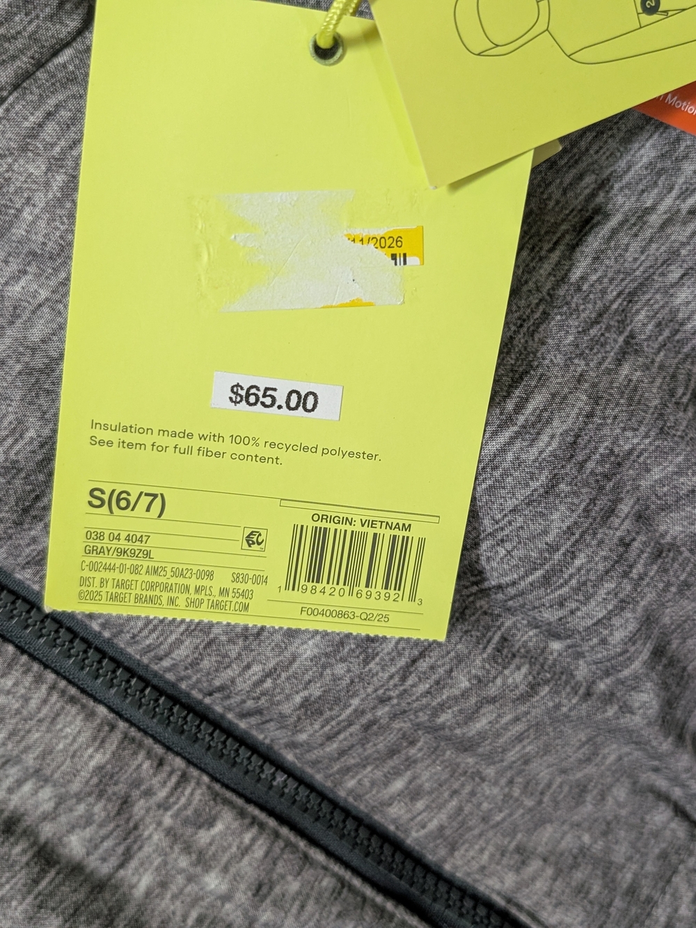 Target Kids Gray Hooded Snow Jacket Size 6/7 - Picture 4 of 5